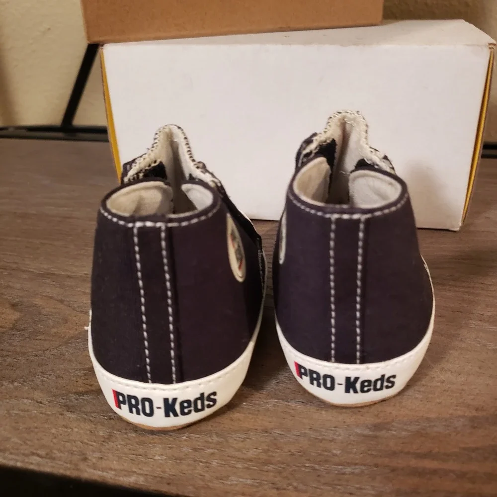 Pro-Keds High Top‎ Sneakers Crib Shoes Infant Baby Black White Lace Up 4